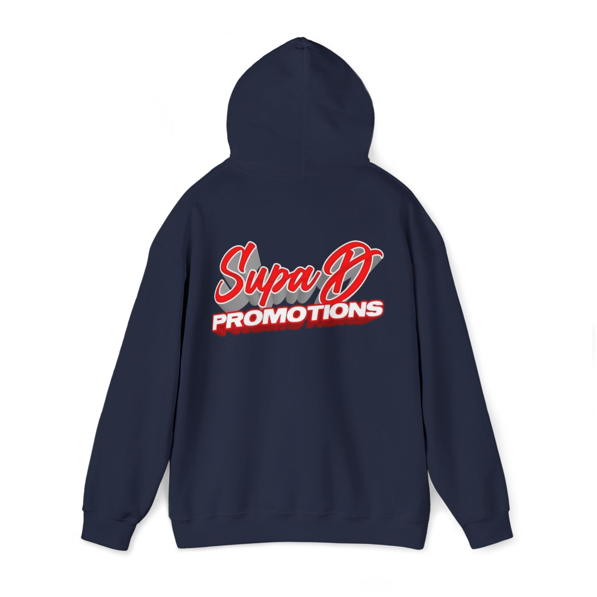 Supa D Promotions Logo Hoodie — Retro Red Branded Pullover - Image 4
