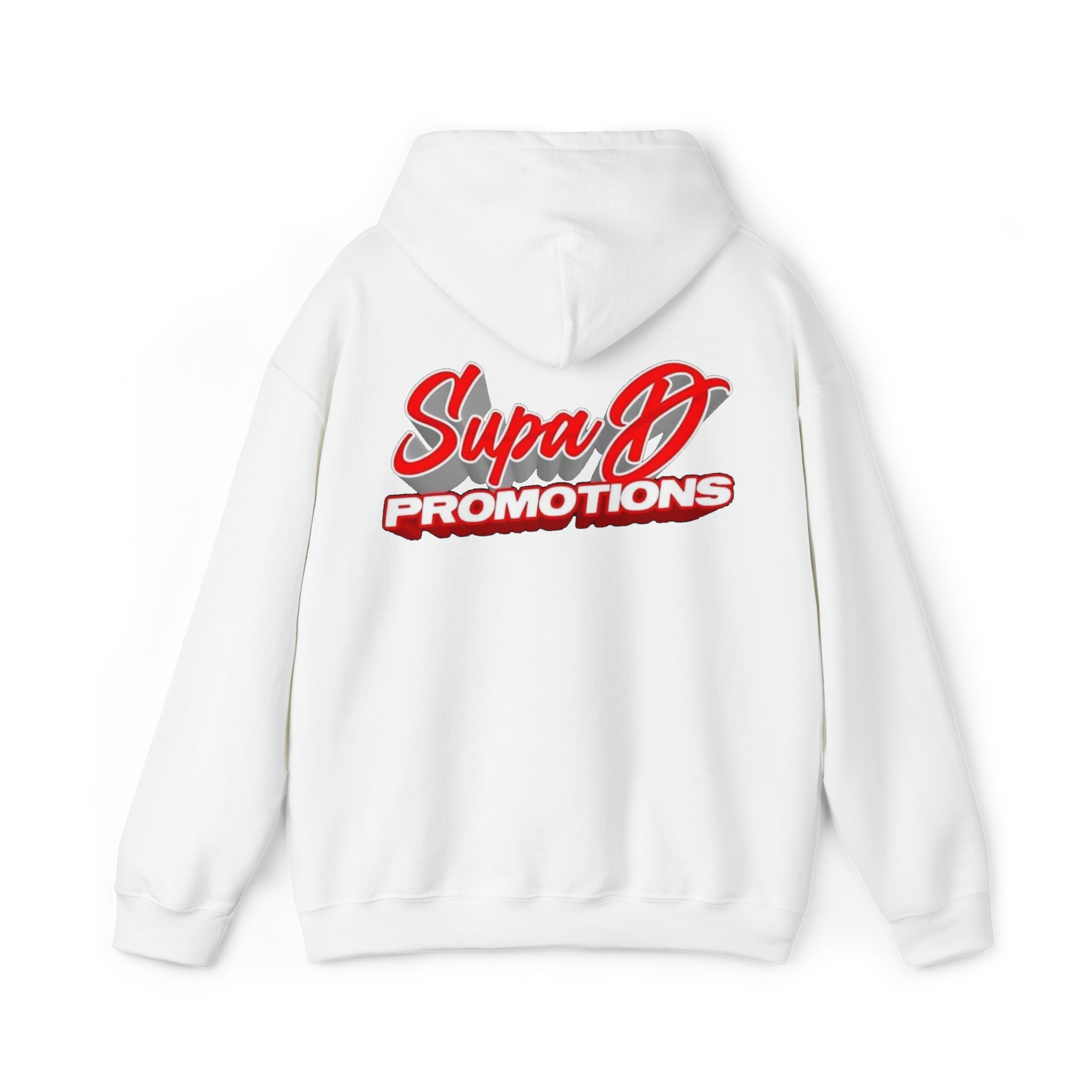 Supa D Promotions Logo Hoodie — Retro Red Branded Pullover - Image 8