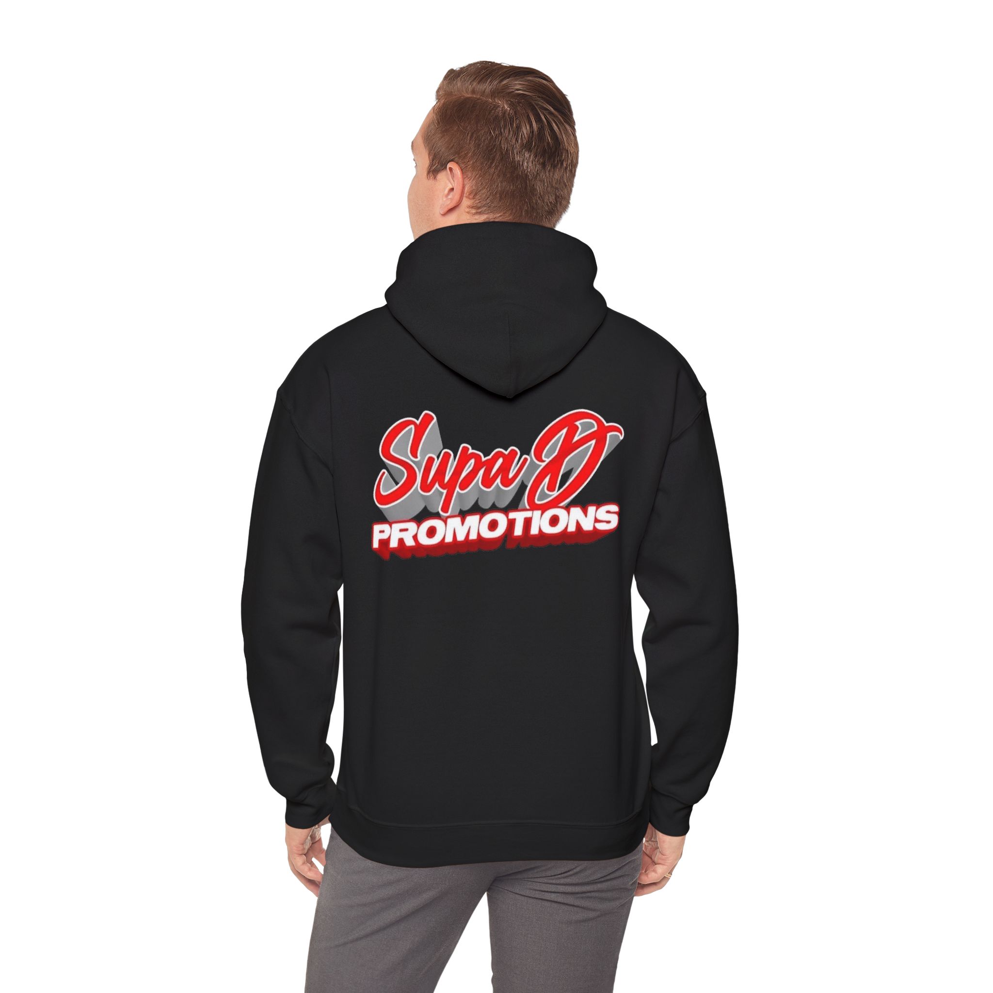 Supa D Promotions Logo Hoodie — Retro Red Branded Pullover - Image 17