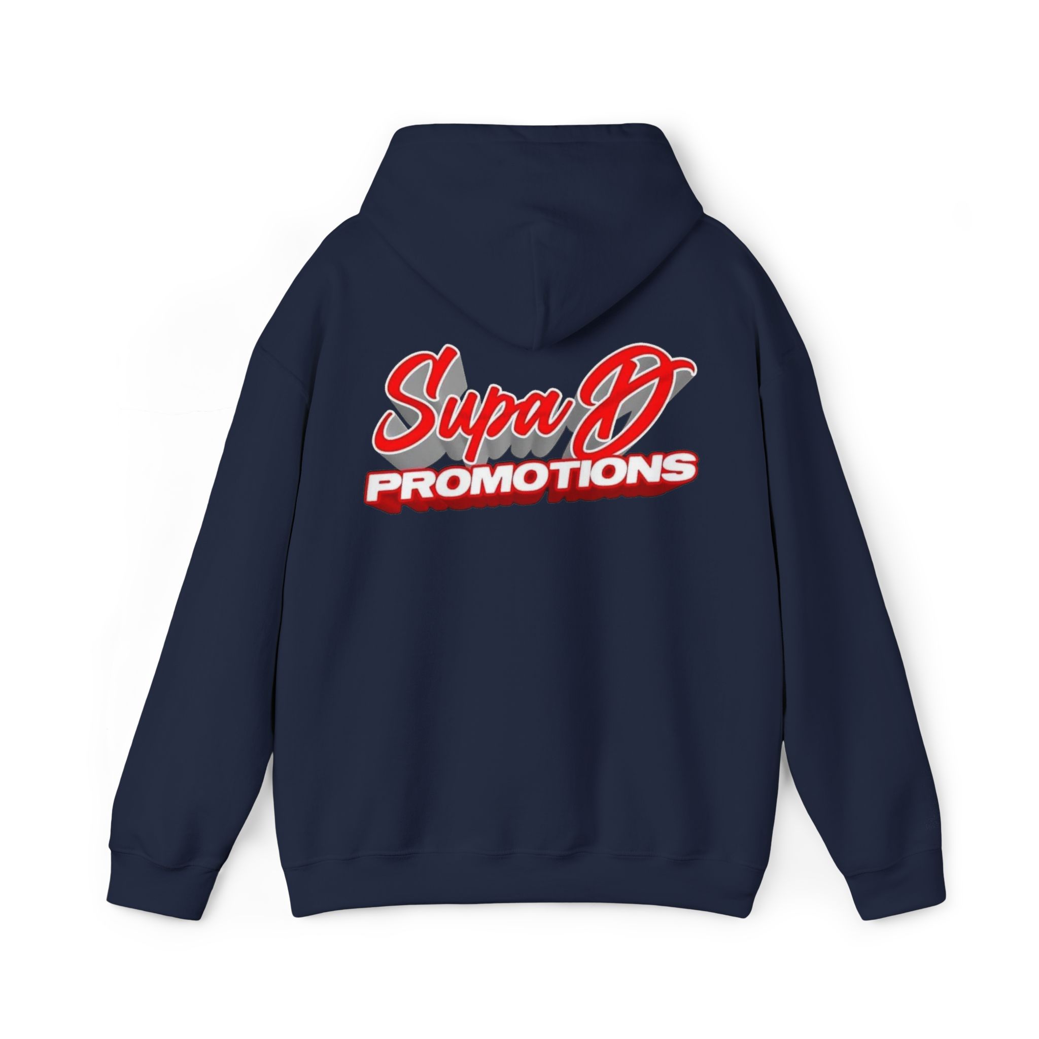 Supa D Promotions Logo Hoodie — Retro Red Branded Pullover - Image 3