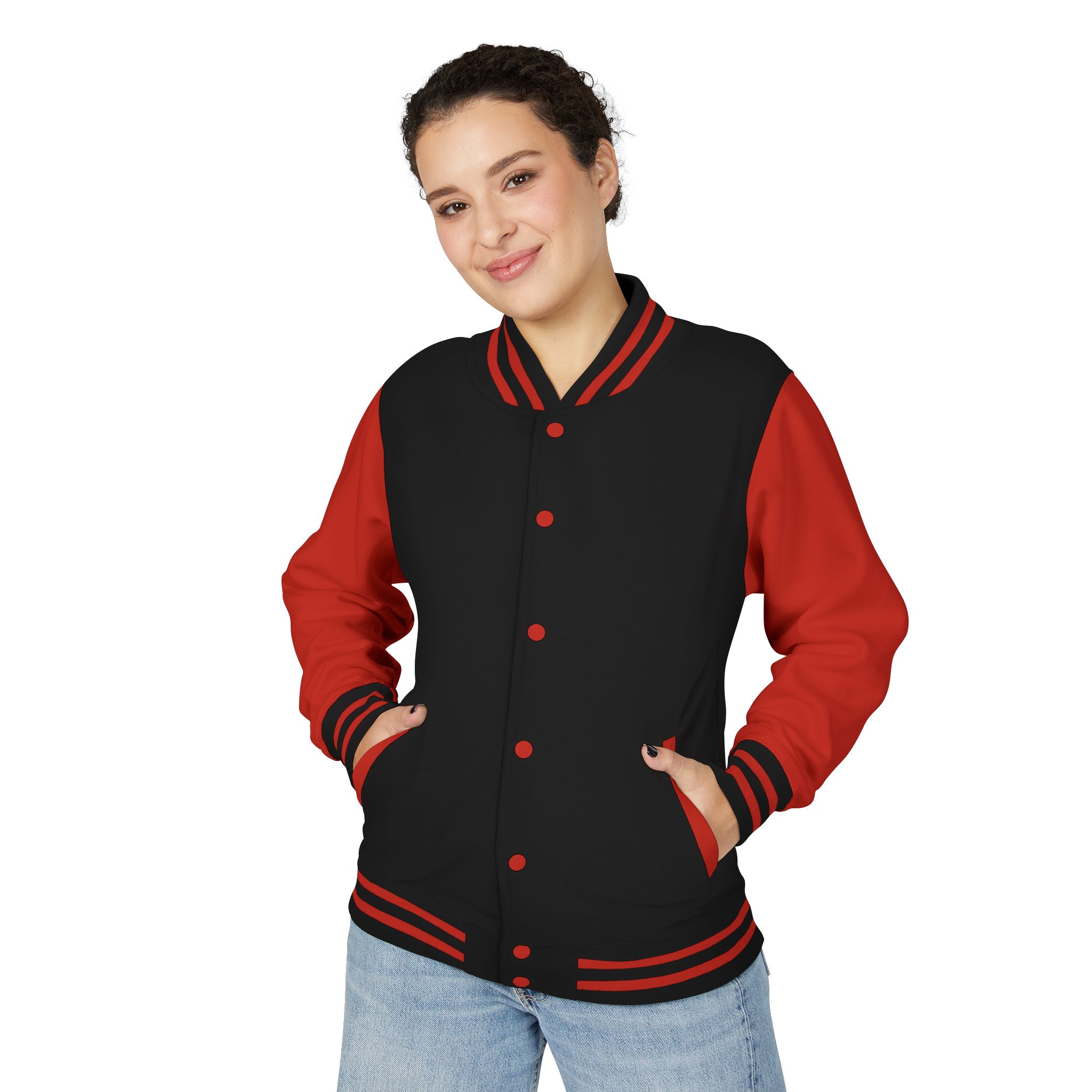 Letterman Jacket — 'Supa D Promotions' Retro Script Varsity Jacket - Image 4