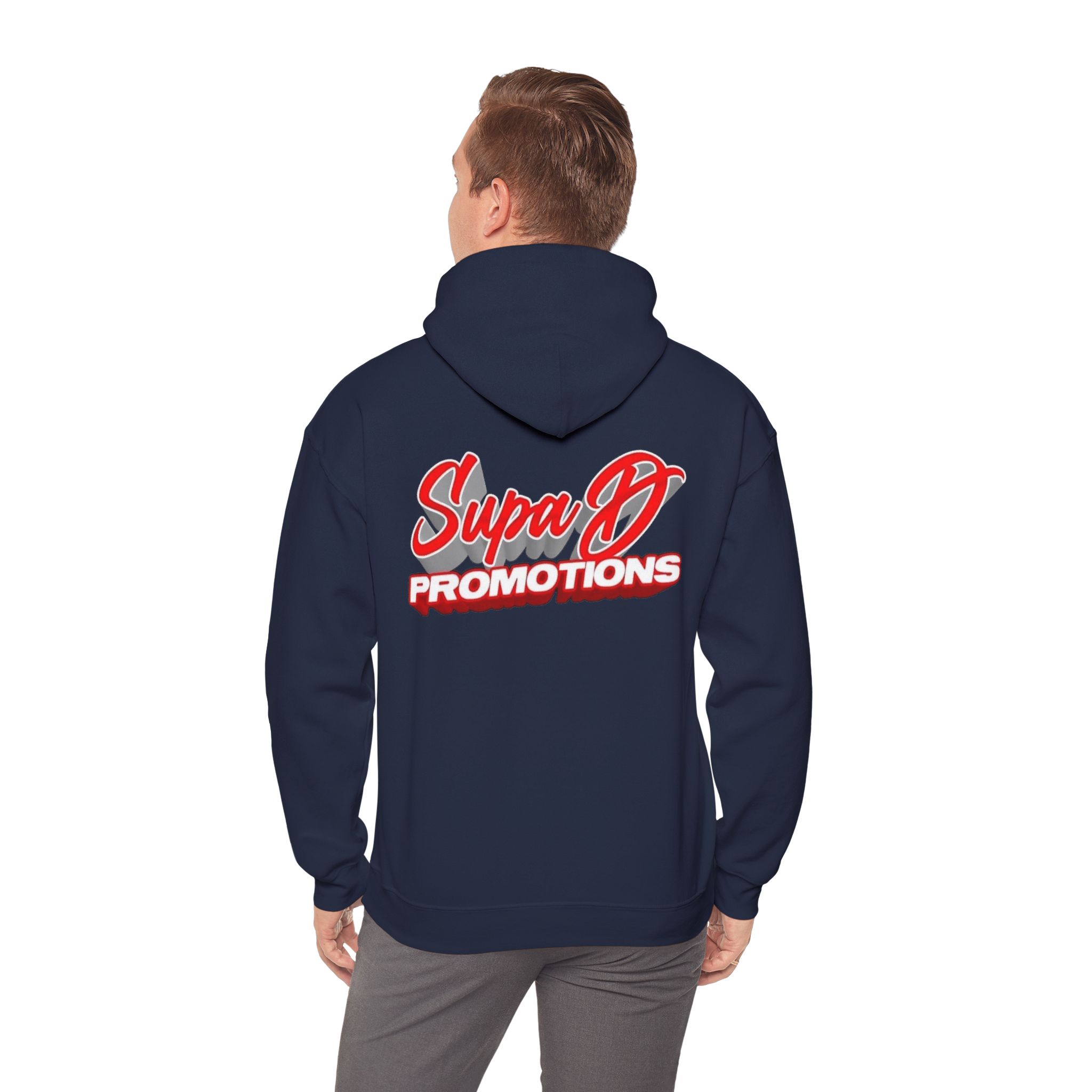 Supa D Promotions Logo Hoodie — Retro Red Branded Pullover - Image 6