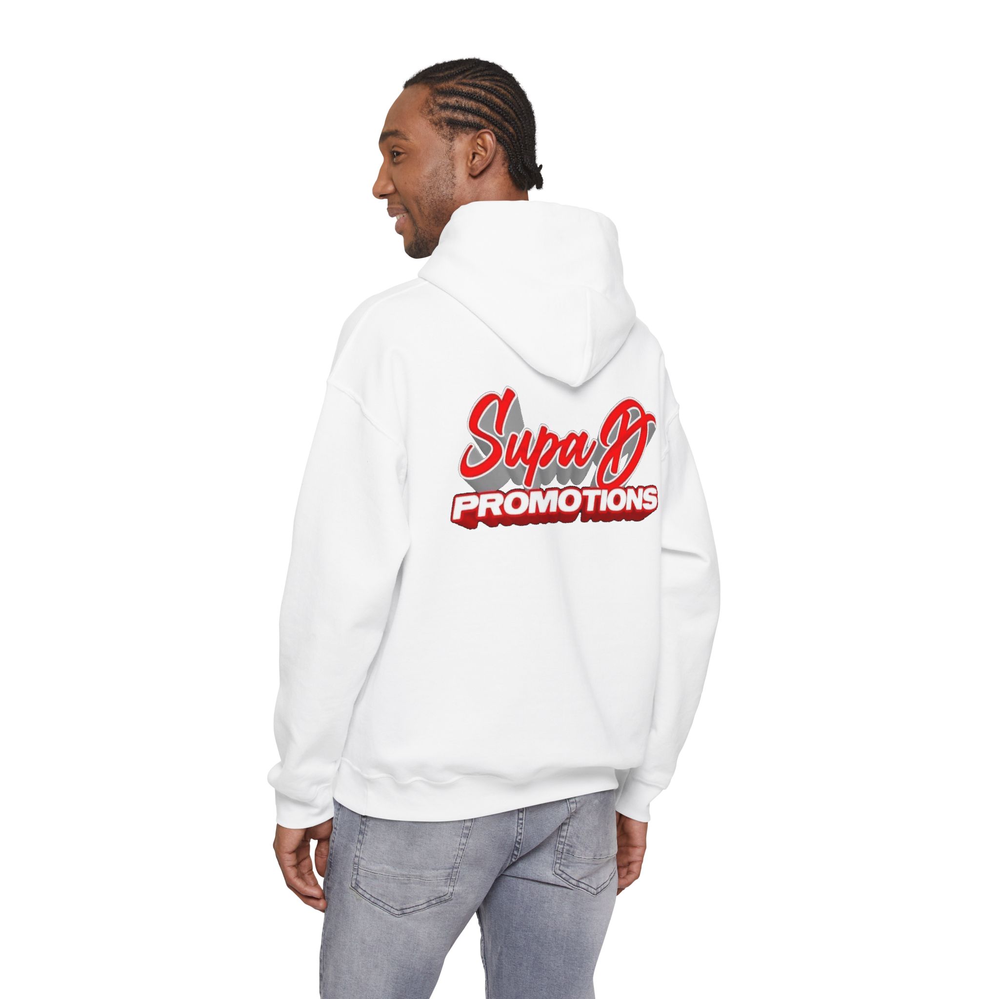 Supa D Promotions Logo Hoodie — Retro Red Branded Pullover - Image 12