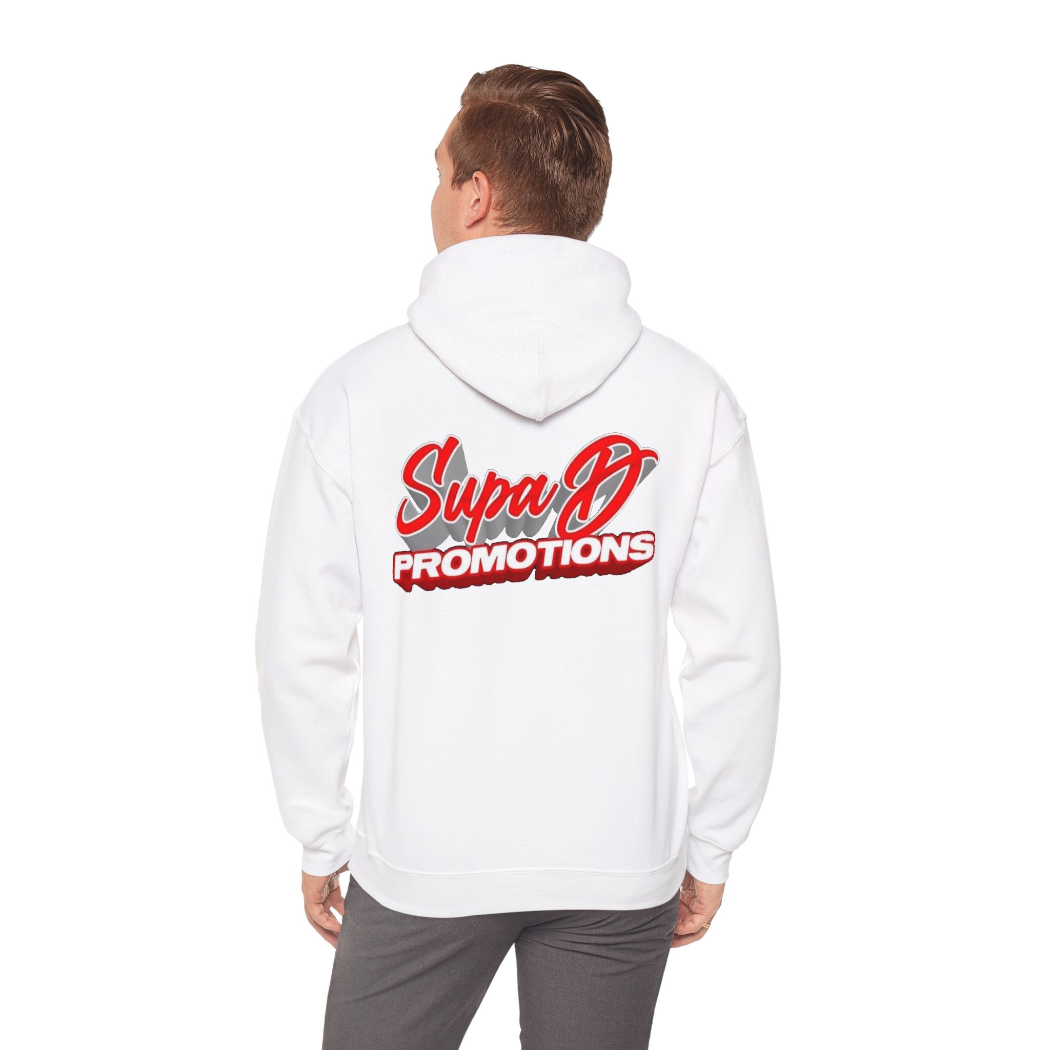 Supa D Promotions Logo Hoodie — Retro Red Branded Pullover - Image 11