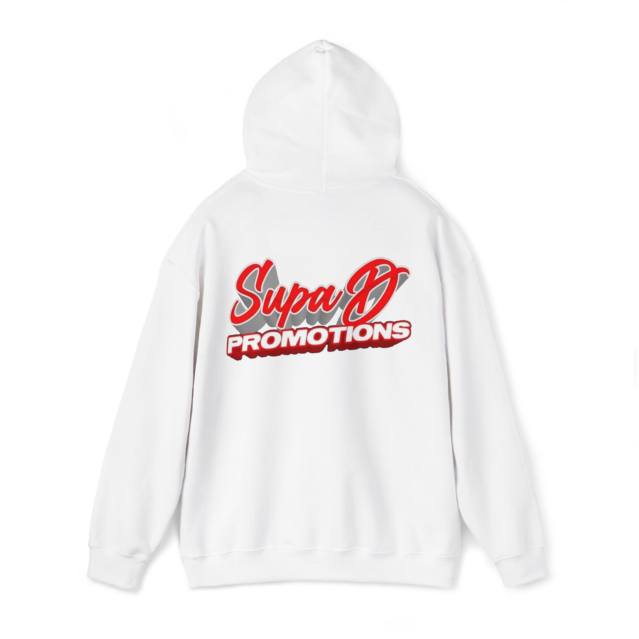 Supa D Promotions Logo Hoodie — Retro Red Branded Pullover - Image 9