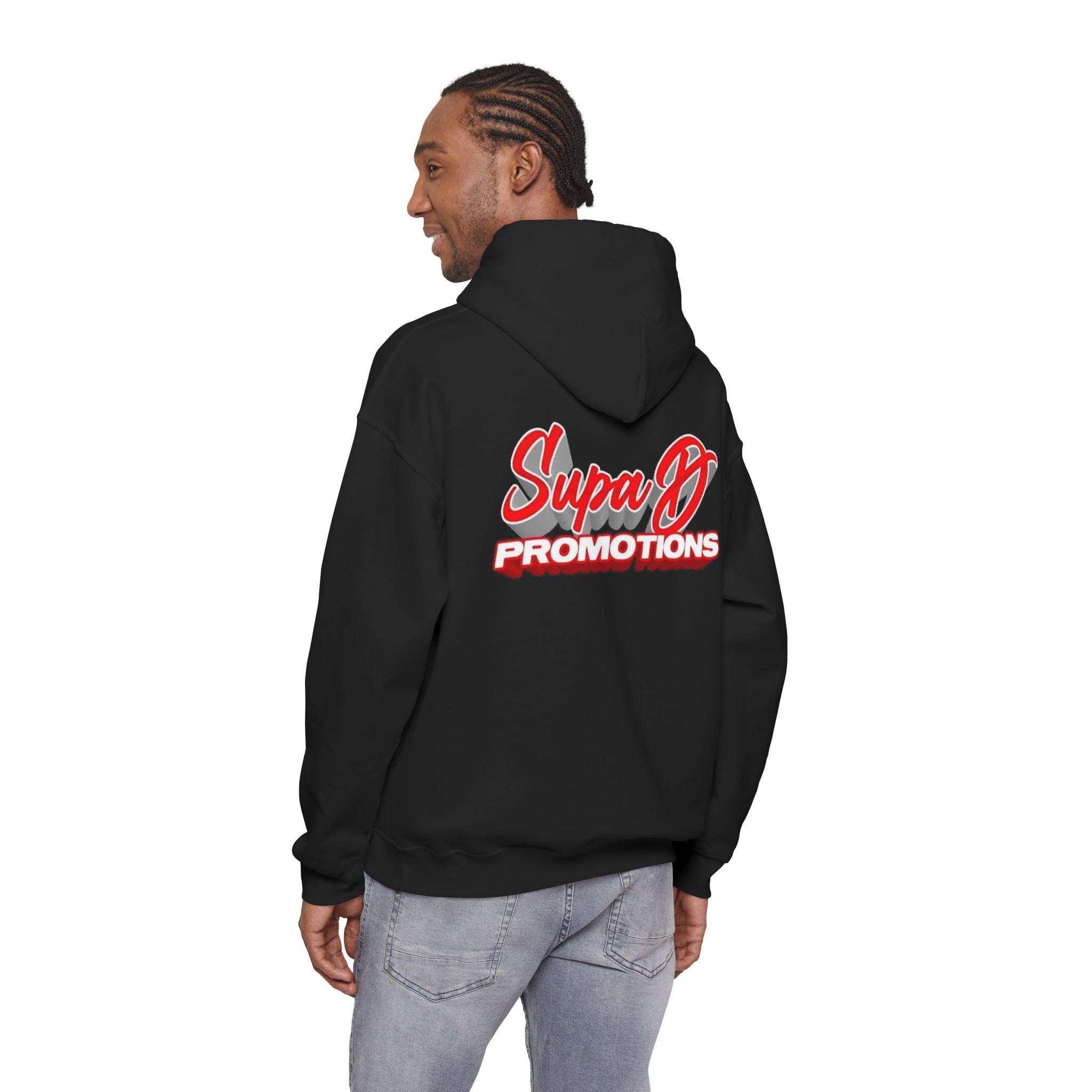 Supa D Promotions Logo Hoodie — Retro Red Branded Pullover - Image 18